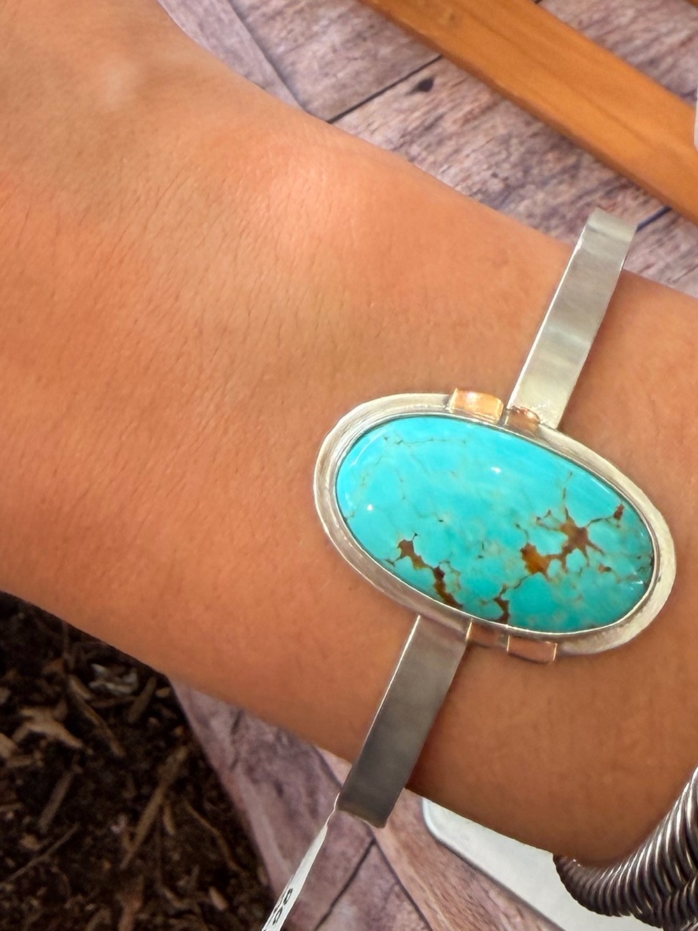 Sterling Silver Turquoise Cuff Bracelet – Bright Turquoise